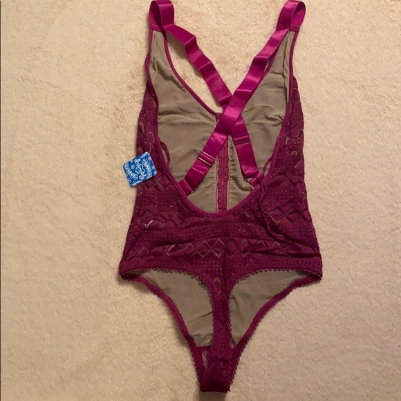 Free People Thank You Never magenta bodysuit - Picture 8 of 8
